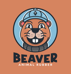 Cute Beaver Mascot Logo