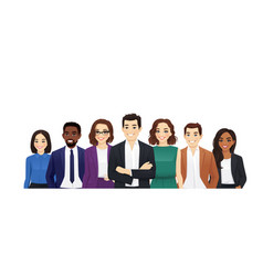 Multiethnic Business Team Set