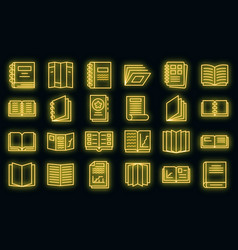 Catalogue Icons Set Neon