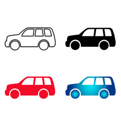 Abstract Family Car Silhouette