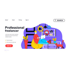 Professional Freelancer Concept For Landing Page