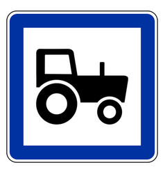 Tractor And Road Sign