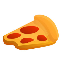 Bite Pizza Slice Icon Cartoon Style