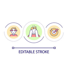 Headache Problem Loop Concept Icon