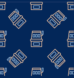 Line Slot Machine Icon Isolated Seamless Pattern