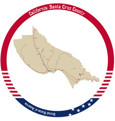 Map Of Santa Cruz County In California Usa