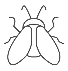 Midge Thin Line Icon Insects Concept Fly Sign