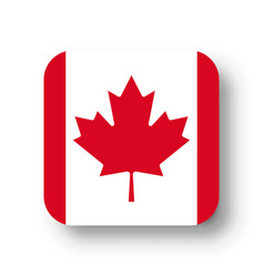 Rounded Square Flag Of Canada