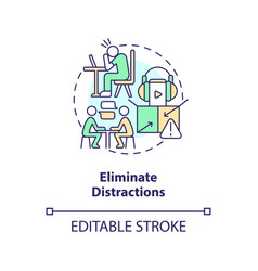 Eliminate Distractions Concept Icon