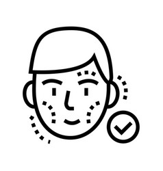 Facial Reconstruction Surgery Line Icon