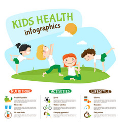 Kids Healthy Lifestyle Yoga Inforgrahic Poster