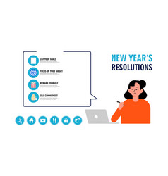 New Years Resolution And Goals Infographic