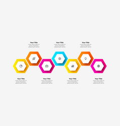 Seven Hexagons For Business Presentation