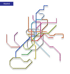 3d Isometric Map Of The Madrid Metro Subway