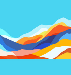 Color Mountains Translucent Waves Multicolor