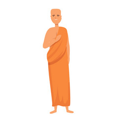 Hindu Priest Icon Cartoon Monk Meditation