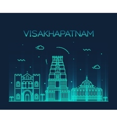 Visakhapatnam Skyline Linear Style