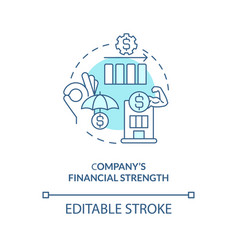 Company Financial Strength Turquoise Concept Icon