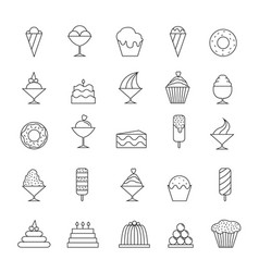 Chocolate icons flat Royalty Free Vector Image