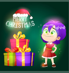 Merry Christmas With A Cute Character