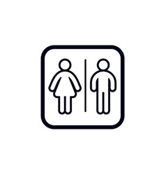 Restroom Symbol Wc Sign A Lines Style