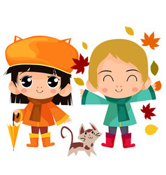 Autumn Kids Cartoon