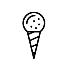 Gelato Icecream Line Logo Icon Stroke Ice Cream