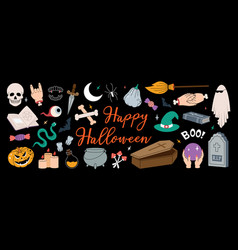 Happy Halloween Set Halloween Creepy Holiday