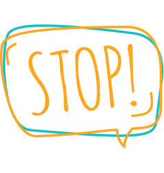 Stop Word In Chat Bubble Doodle