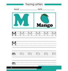 Tracing Letters M Alphabet