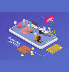 Cleaning Service Isometric Concept