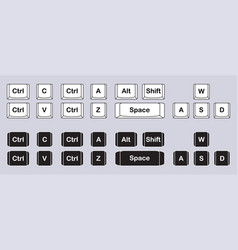 Set Of Computer Key Combinations Command