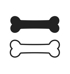 Dog Bone Black Icon Solid And Outline Style Pet