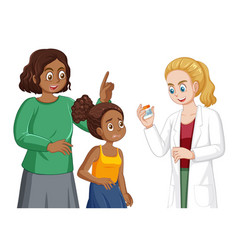 Mother And Daughter Visiting A Doctor