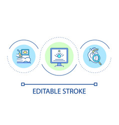 Echocardiogram Technology Loop Concept Icon