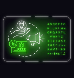 Customer Perspective Neon Light Concept Icon