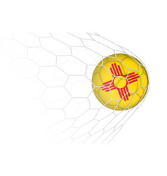 New Mexico Flag Soccer Ball In Net