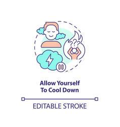 Allow Yourself To Cool Down Concept Icon