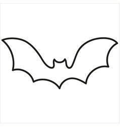 Bat In Doodle Style Halloween