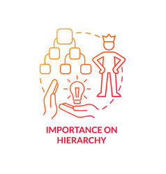 Importance On Hierarchy Red Gradient Concept Icon