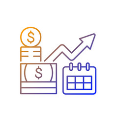 Long Term Investment Gradient Linear Icon