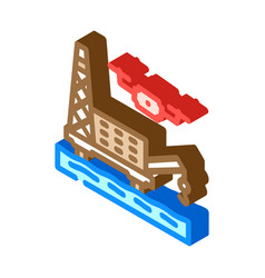 Pipeline Inspection Drone Isometric Icon