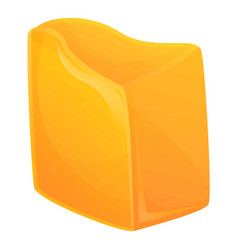 Cheddar Cheese Icon Cartoon Style