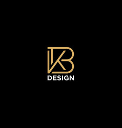 Letter Kb Or Bk Luxury Monogram Logo Design