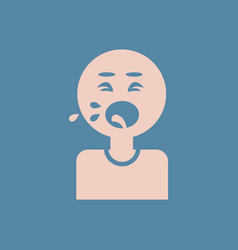 Man Coughing And Drooling Various Symptoms