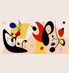 Surreal Art In Joan Miro Style Abstract Painting