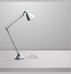 Desk Lamp On Table White Empty Background