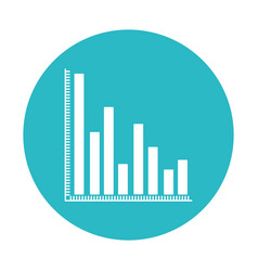 Circle Light Blue With Column Chart Icon