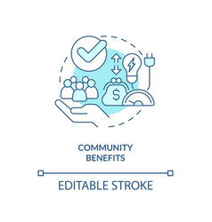 Community Benefits Turquoise Concept Icon