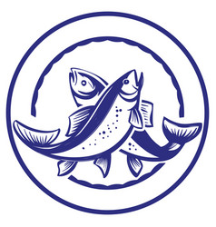 Fish Icon Fishing Symbol Hand Drawn